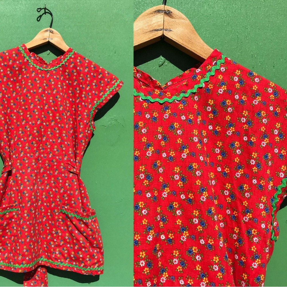Colorful Vintage Coverall Apron